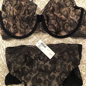 Soma black and nude lingerie set